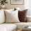 Lot de 2 housses de coussin style lin 20x20 pouces 4
