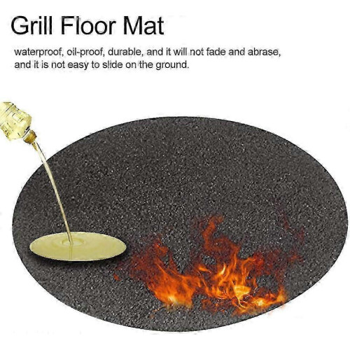 BBQ Grill Splatter Mat, Fireproof Heat Resistant 68cm x 68cm, Reusable Floor Protector 2