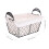 Panier de rangement en fil de fer avec doublure en coton 2