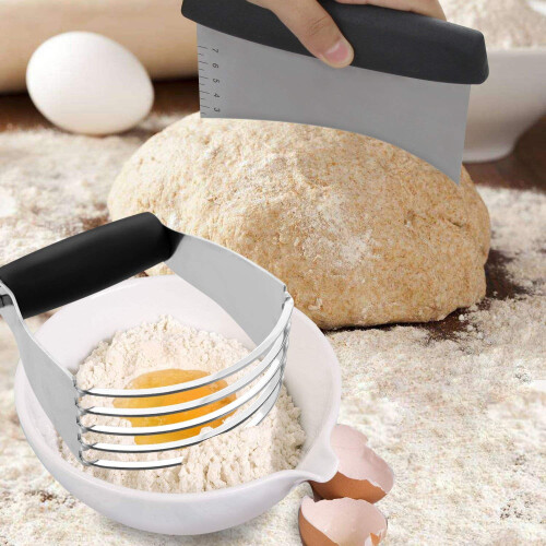 Ensemble coupe-pâte et mélangeur à pâte en acier inoxydable 2
