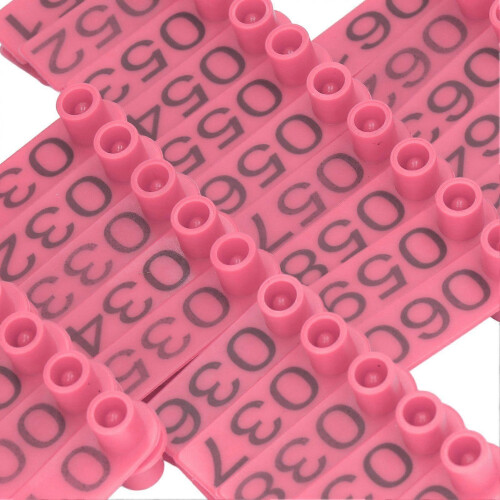 Cattle Ear Tags, 100 Sets with ID Cards for Livestock Identification, PP Material, 5.3x1.8cm 2