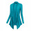 Women's Drape Front Open Cardigan Long Sleeve-Orange M 6