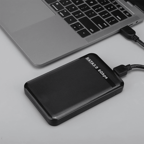 Gabinete para disco rígido móvel de 2,5 polegadas com USB 3.0 e SATA 3.0 de alta velocidade (6 Gbps), compatível com HDs de até 3 TB com 1