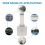 White Float Valve 3/4 Inch Inlet, 4 Inch Automatic Water Level Control for Tank Pool 3