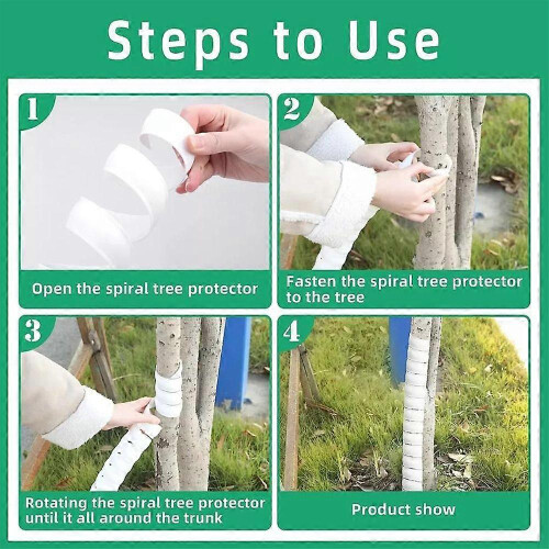 Spiral Plastic Tree Trunk Protector Guard Wrap for Bark Protection from Deer Rodents 1