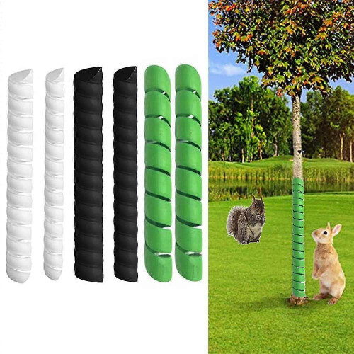 Spiral Plastic Tree Trunk Protector Guard Wrap for Bark Protection from Deer Rodents 2