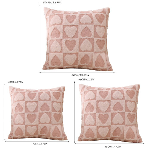 Valentijns pluche kussensloopset 40x40 45x45 50x50cm 2