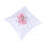 Coussin d'alliances en satin perle fleur 20x20cm 5