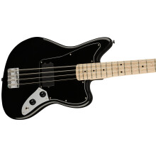 Squier by Fender Affinity Series Electric Jaguar Bass with Humbucker pickup, Maple Fingerboard in Black, Comes with Free Virtual Lessons