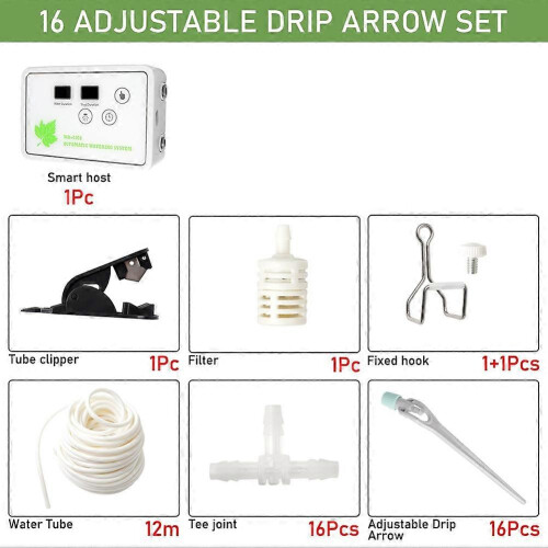 Automatic Watering System with Intelligent Timer, Self-Priming Pump, Adjustable Drips & 2m Lift 2