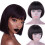 Perruque bob courte bouclée châtain clair – Cheveux humains, lace front 1