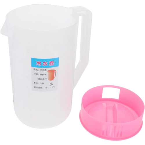 Pichet en plastique de 2,4 L avec couvercle et graduations 2