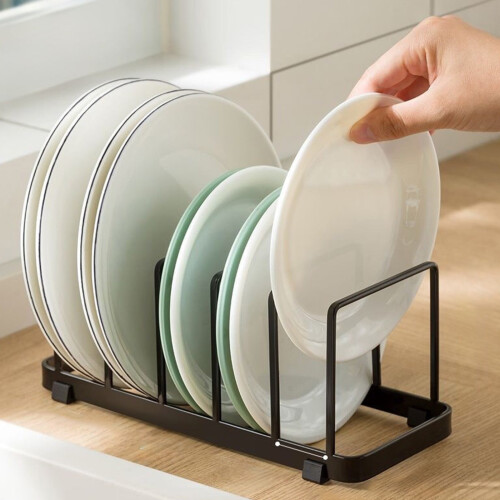Euro Kitchen Organizer Rack Black 9.44 in 1