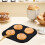 Ταψί για cupcakes 4 φλιτζανιών, αντικολλητική φόρμα ψησίματος, εύκολο στο καθάρισμα 4