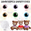 18 mm 3D glitter plastic knutseloogjes rond, 120 stuks 2