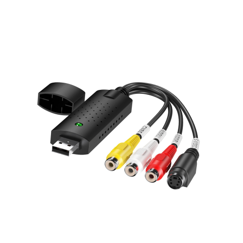 2X USB2.0 Easy Cap Video TV DVD DVR Inspelningsadapter Easier Cap USB Videoinspelningsenhet Stöder Win10 1