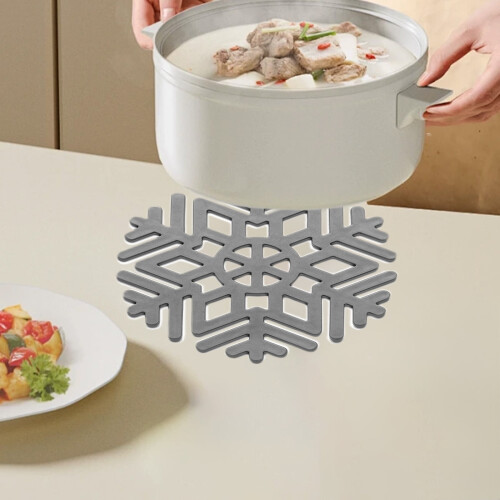 Snowflake Dining Table Mats Heat Insulating Geometric 4-Pack 1
