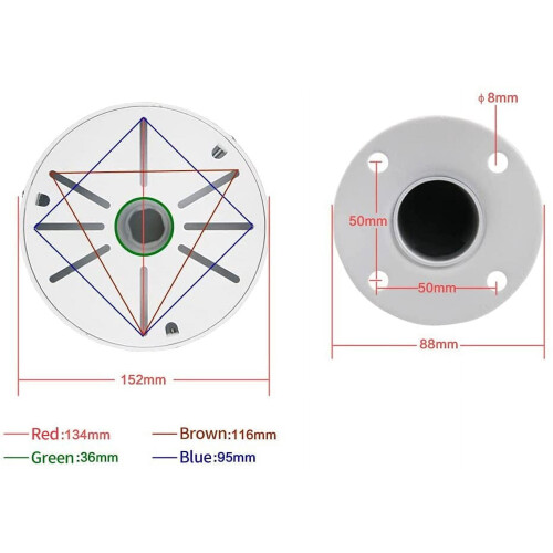 Support de fixation pour caméra de sécurité, support universel pour caméra dôme, fixation murale pour système de vidéosurveillance. 2