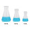 Ensemble de 3 flacons de chimie en polypropylène blanc 5