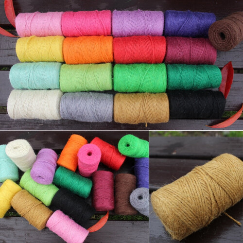 Chicmine50/100cm Σπάγκος από Γιούτα, Σχοινί Κάνναβης, DIY Χειροτεχνία, Κορδόνι, Διακόσμηση 1