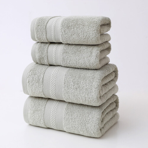 Ensemble de serviettes de bain en coton Elainilye, 4 pièces 2