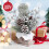 Mini Artificial Christmas Tree with Ornaments, Silver 5