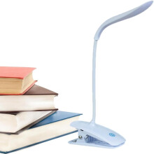 Lampe de bureau LED à pince, 3 niveaux de luminosité, idéale pour les études et les étudiants, chargeur inclus, double usage