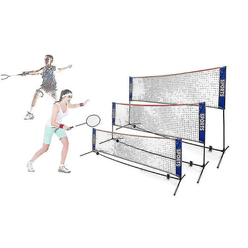 Portable Folding Simple Blue 3m Tennis Net Badminton Net