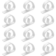 12 Pieces Plastic Tablecloth Clips Plastic Tablecloth Clips Clamps Transparent Table Cover Clips Variable Tablecloth Clamp