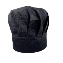 Chef's Hat Unisex Cotton Chef's Hat Kitchen Chef Hotel Restaurant Gastro Hats Adjustable for Men, Women, Cooking, Black