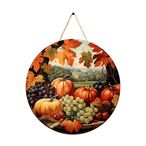 Round wooden door pendant 1