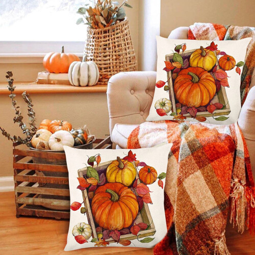 Thanksgiving höst sofföverdrag kudde örngott 1