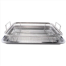 Air Fryer Basket for Oven,Stainless Steel Crisper Tray and Pan, Deluxe Air Fry in Your Oven, 2-Piece