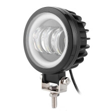 LED Work Light 6000K 30W Waterproof Round Angel Eyes Lamp for Car ATV Boat OffRoad Vehicle(Red Light )