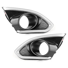 1 Pair LED DRL Daytime Running Light Turn Signal Lamp Fog Light Fit for Chevrolet Spark 2013‑2015