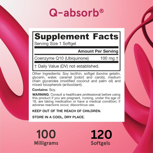 Jarrow Formulas, Q-Absorb, 100 mg, 120 Μυτερά 1