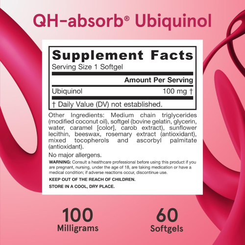 Jarrow Formulas, Ουβικουινόλ QH-Απορρόφηση, Μέγιστη Απορρόφηση, 100 mg, 60 Μυήματα 1