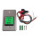 Stainless Steel Push-to-Exit Button Indoor Green Square 2
