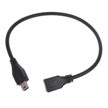 Micro USB Female to Mini USB Male Charging Data Transfer Sync Adapter Cable for Car Recorder Navigator Accessory