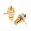 2 Pcs CMC Gold Plated Copper RCA Female Phono Jack Panel Mount Chassis Connector 1