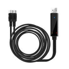 MIDI to USB Cable Wire Plug Controller Adapter 2Meter Long for Computer Piano for Editing Recording