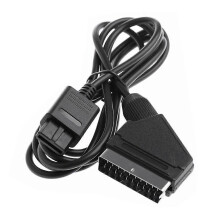 SCART AV Cable Connection Cord Lead Cord Wire Gamepad Console Accessories Universal for N64 SNES SFC GC AV Cable Black