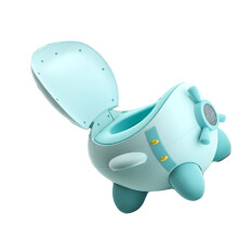Kids' Green Airplane Potty Seat Easy Clean