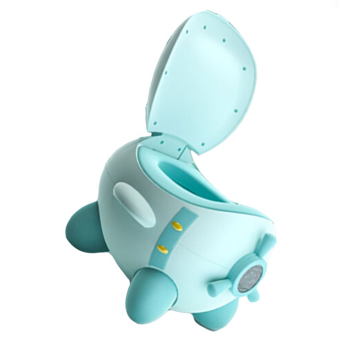 Kids' Green Airplane Potty Seat Easy Clean 2