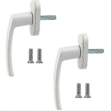2pcs Solid Aluminum Alloy Window Handle White for Ordinary Windows Balcony Doors