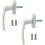 2pcs Solid Aluminum Alloy Window Handle White for Ordinary Windows Balcony Doors 1