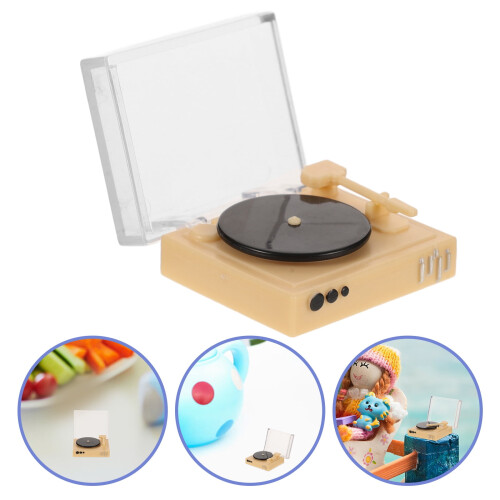 Shengjike Mini Retro Record Player Simulation Mini Record Player Model Toy For Mini House 2