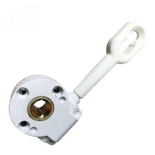 White Awning Winch with Fixing Screws for Bracket