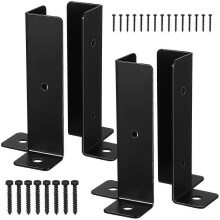 4Pcs Post Base Brackets, Deck Fence Porch Railing Post Support Holding Brackets
