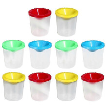 10 Pcs Anti-falling Pen Washing Holder Graffiti Tool Wash Cup for Students Painters Children DIY Painting Accessory (Random Color)